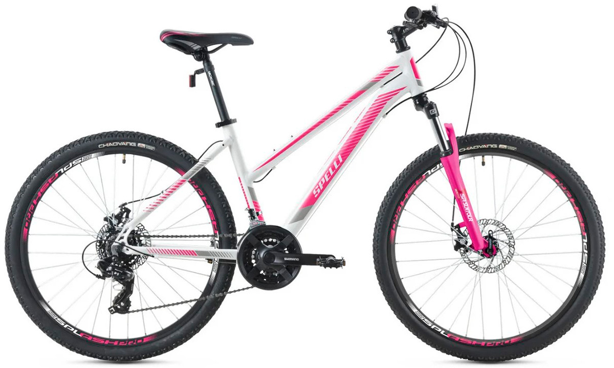 Фотография Велосипед Spelli SX-3000 LADY 26" (2020) 2020 Бело-розовый